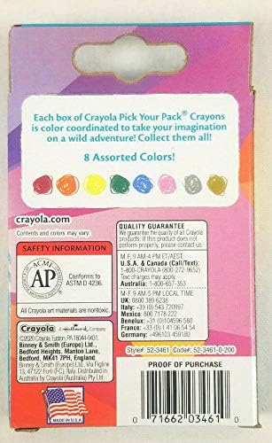 Crayola Uni-Crayons 8 Count Flip Top Box Unicorn Colors