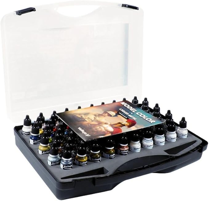 Vallejo - Basic Case | Model Color Range | Modeling Acrylic Paints | 80 Bottles x 18 ml (0.60 fl.oz.)