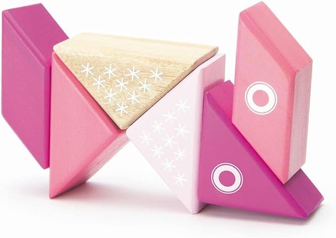 6 Piece Tegu Travel Pal Magnetic Wooden Block Set, Kitty