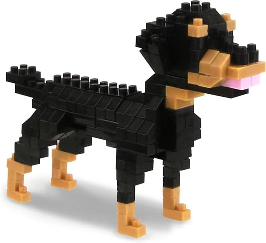 BOROLA Pet Dog Building Blocks Set Educational Toy Realistic Fun Animal Assembly Kit Toys Games(Rottweiler Blocks)