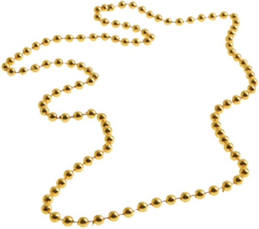 U.S. Toy JA426 Metallic Bead Necklaces, Gold