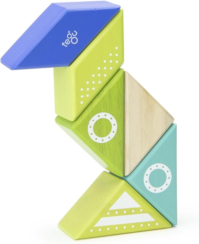 6 Piece Tegu Travel Pal Magnetic Wooden Block Set, Spaceship