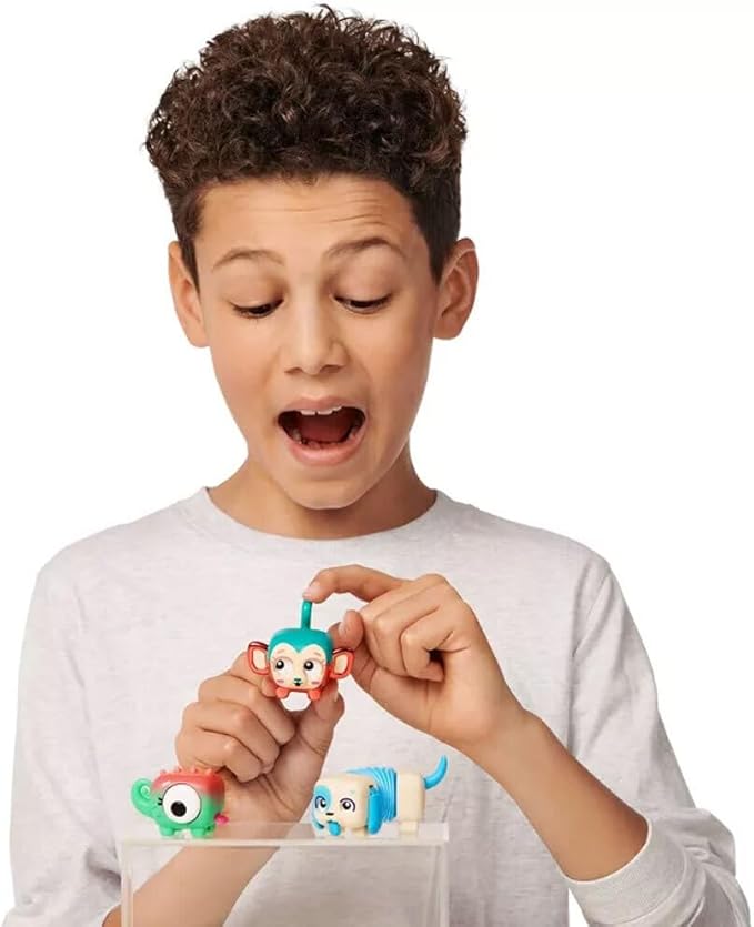 Little Live Pets - Squirkies: 3 Pack: Metallic Cheeky Pop Monkey | Interactive Fidget Toys, Fidget Feature, Click, Flick, Tangle, Pop, 30+ to Collect, Multiple Fidget Points, for Kids Ages 5+.