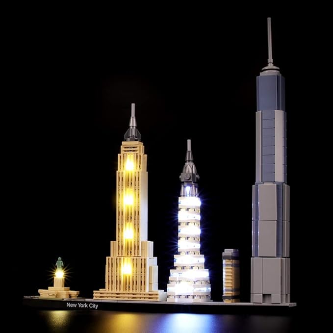 BRIKSMAX Led Lighting Kit for Architecture New York City - Compatible with Lego 21028 Building Blocks Model- Not Include The Lego Set