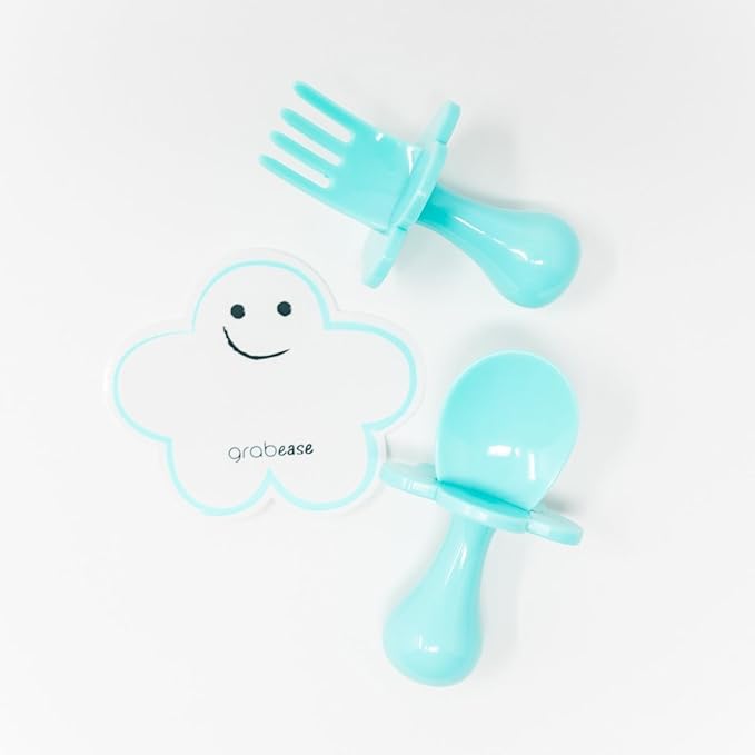 Grabease Baby & Toddler Utensils - Spoons & Forks - BPA-Free & Phthalate-Free, Cutlery Set for Baby & Toddler