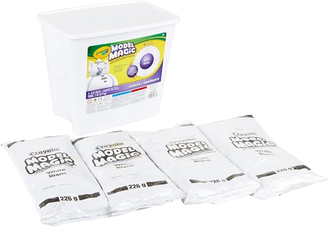 Crayola Model Magic White, Modeling Clay Alternative, Reusable Sculpting Material, Air Dry, Kids Arts & Crafts Supplies, 2lb Bucket, Easter Crafts