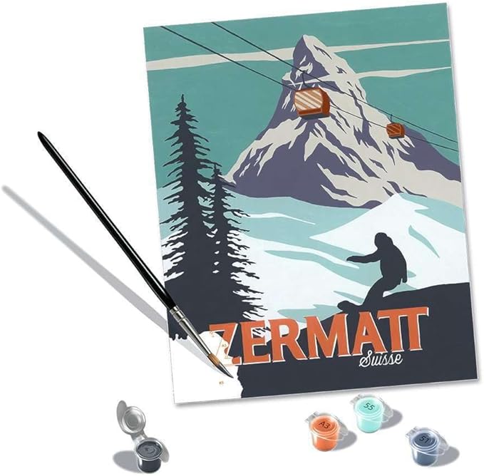 Ravensburger Zermatt Paint by Numbers Kit for Adults - 23500 - Painting Arts and Crafts for Ages 12 and Up