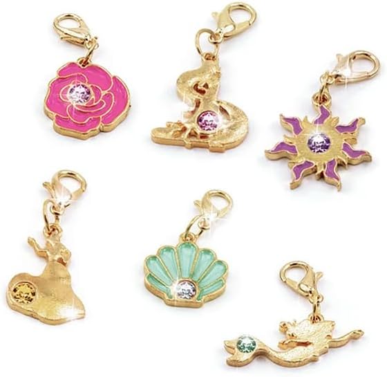 Make It Real Disney Princess Crystal Dreams Jewelry Kit - DIY Bead & Charm Bracelet Set with Swarovski Crystals, Includes Supplies & Exclusive Princess Book - Create 6 Bracelets, Ages 8