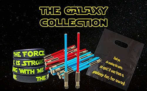 The Force Party Favors Bands, Galaxy Wars Theme Birthday Supplies Goody Bag Kids Teen Tween Size Wrist Bracelets for Boys Girls - Rubber Band Bracelets - Silicone Bracelets for Girls (24 Pack)