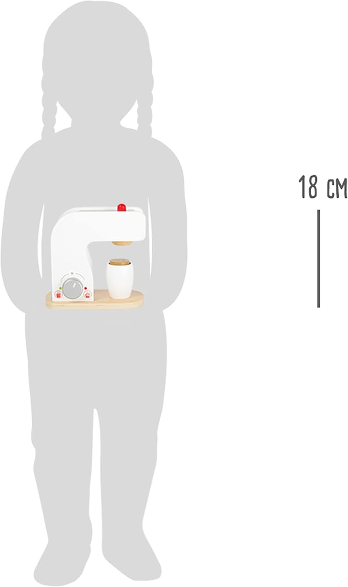 Small Foot Wooden Toys Coffee Machine, Cups and Coffee Beans Complete playset for Play Kitchens Designed for Children Ages 3+, Multi (10593)