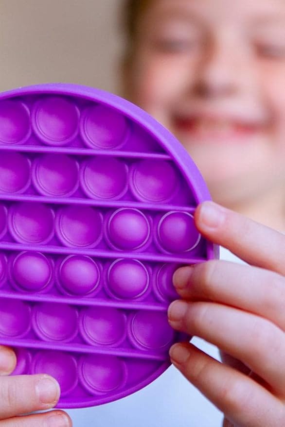 FoxMind Games Last One Lost, Hot Pink - Original Push Pop Bubble Popping Sensory Fidget Toy Game - Autism ADHD Special Needs Stress Reliever, Silicone Bend, Squish, Squeeze Relax Activity