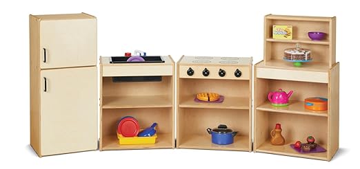 Jonti-Craft Young Time 7083YT Play Kitchen Stove - Kids Wooden Toy Stove