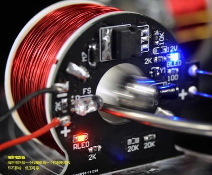High tech electromagnetic Coil Accelerator - Multifunctional STEM Toy for Science Education & Creative Learning | Hands-On Physics Experiment Kit for Adults (electromagnetic Coil)