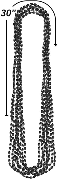Silver Metallic Bead Necklaces, Party Accessory, 48 Ct.