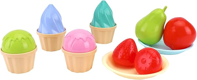 TECHNOK Kids Play Kitchen Accessories - 49 Pcs Play Dishes Cookware Set - Large Toy Pots and Pans for Kids Kitchen Pretend Dishes - Play Food Set - Cooking Utensils - Toy Cooking Set for Girls Boys 3+