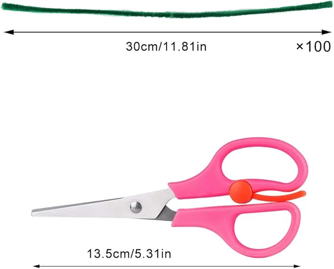 100Pcs Pipe Cleaners, Pipe Cleaners Craft, Creative Craft Pipe Cleaners for Festivals Flower Making, Chenille Stems Crafting Pipe Cleaners Supplies for Home DIY Decorations/Dark Green