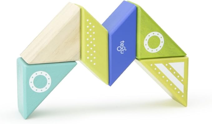 6 Piece Tegu Travel Pal Magnetic Wooden Block Set, Spaceship