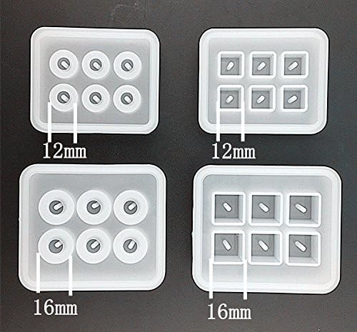 2pcs/set Sphere Bead with Holes Resin Epoxy for Jewelry Polymer Pearl Clay DIY Cake 3D Drop Glue Crafting Decor Silicone Mold Tool