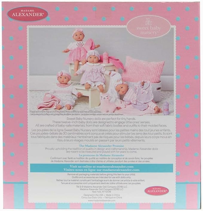 Madame Alexander 12-Inch Sweet Baby Nursery Doll, Blossoms and Bows