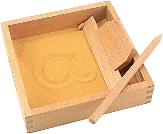 Baby Toy Montessori Language Toy Sand Tray Writing Abilty Yellow Sand Preschool Kindergarten Training Learning Toys for Children