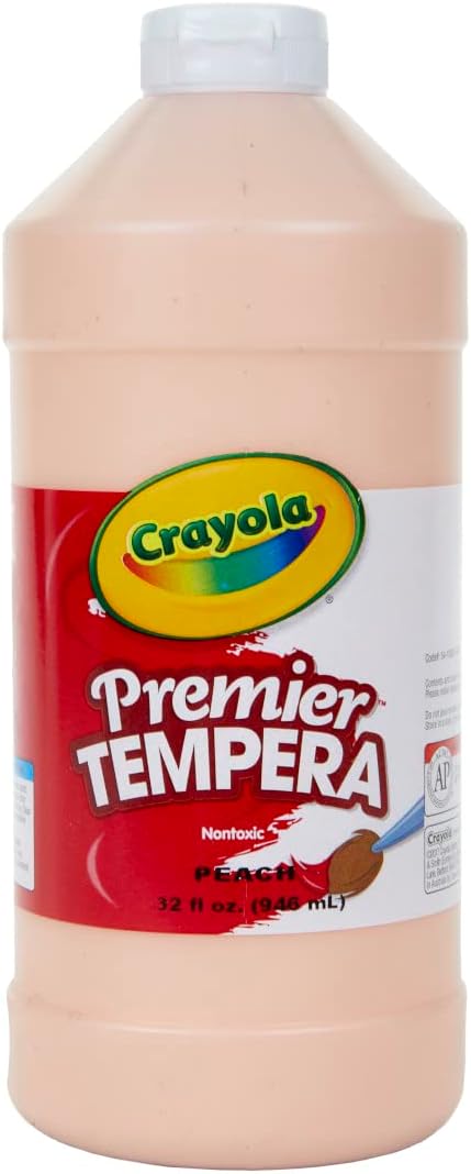 Crayola Tempera Paint 32-Ounce Plastic Squeeze Bottle, Peach