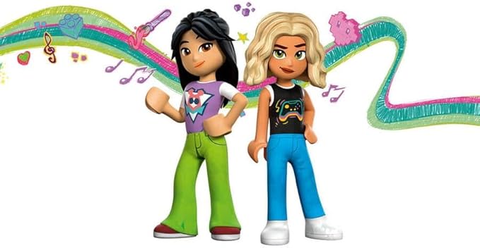 LEGO Friends Karaoke Musical Toy for Girls and Boys Who Love Singing Dolls Set with Liann and Nova Figures and Gecko 42610