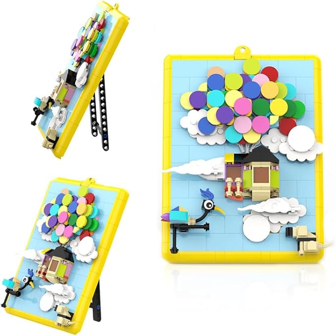 Kevin Bird Up Balloon House Building Toy Set, Compatible with Lego Up House Modern Art Flying House Building Kit, Build & Display Home Decor Wall Art, Birthday Gift Idea for Kids, Adults. 279 Pcs