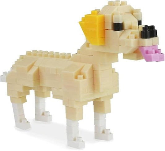 BOROLA Pet Dog Building Blocks Set Educational Toy Realistic Fun Animal Assembly Kit Toys Games(Labrador Retriever Blocks)