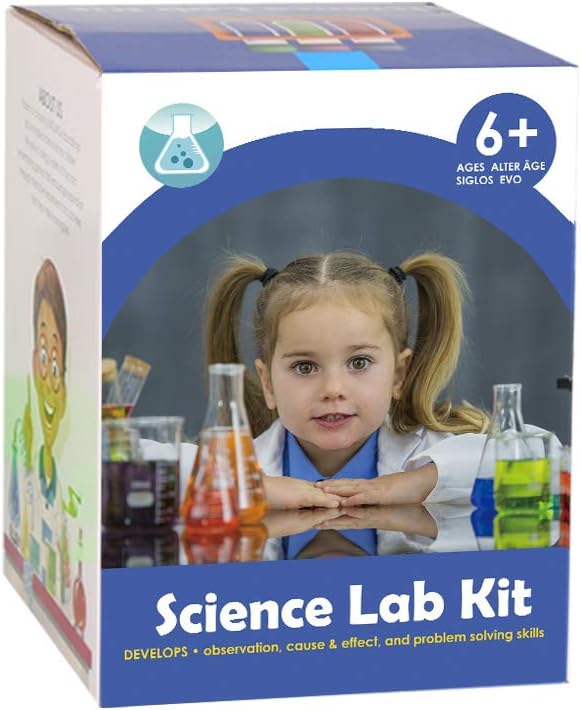 UNGLINGA Kids Science Experiment Kit with Lab Coat Scientist Costume Dress Up and Role Play Toys Gift for Boys Girls Kids Christmas Birthday Party