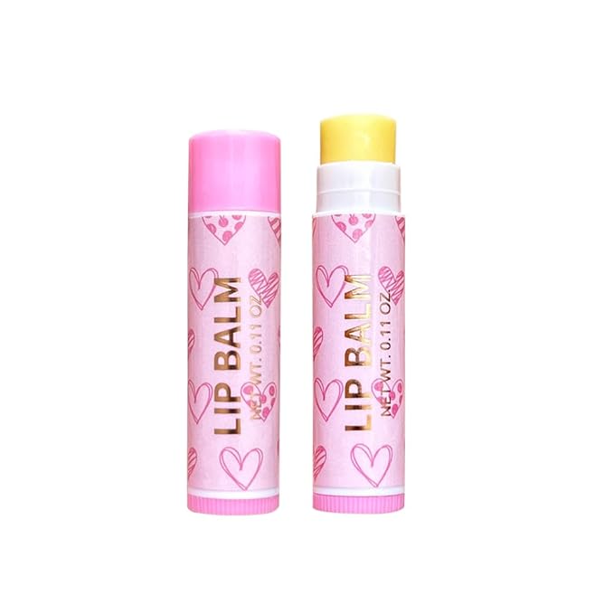 4-Piece Heart Charm Beauty Bundle - Squeeze Gloss and Lip Care and Make up Set for Girls, Unicorn Jewelry Gift Set for Teens