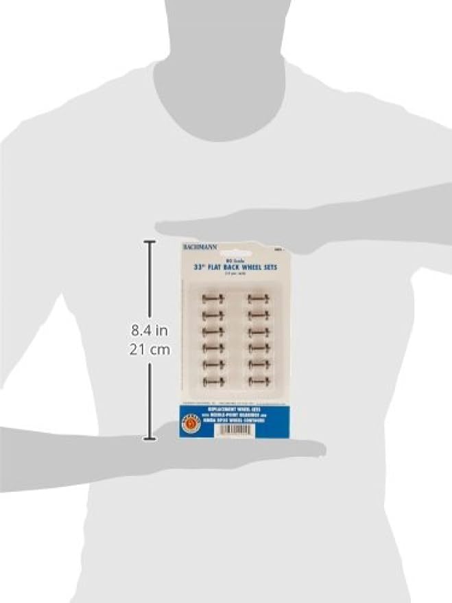 Bachmann Trains 33" FLAT BACK WHEEL SETS (12 per card) - HO Scale