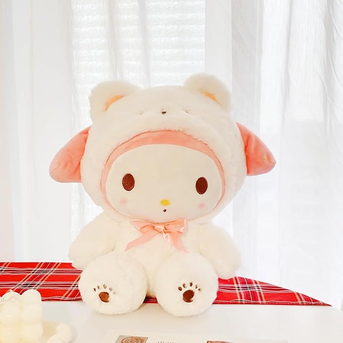 Cartoon Kawaii White Bear Cross-Dressing Series Plush,Soft Plush Doll Cute Soft Toys, Plush Pillow Stuffed Animals Toy Birthday Gifts for Girls Kids (B)