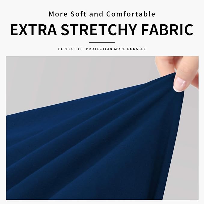Easy-Going 100% Dual Waterproof Recliner Cover Stretch Soft Couch Cover for Dogs, Sofa Slipcover for Recliner Couch Leakproof Furniture Protector for Kids, Pets Navy
