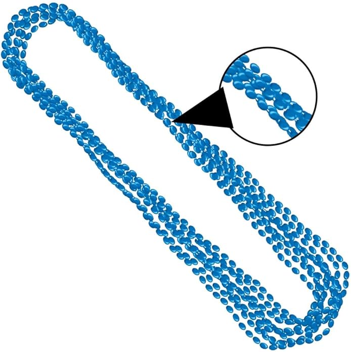Silver Metallic Bead Necklaces, Party Accessory, 48 Ct.