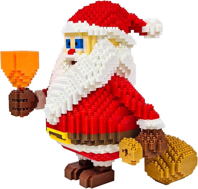 Building Bricks 2500+ Pieces Set - Classic Cartoon Characters Building Blocks - Mini Building Block for Boys Girls & Adults (Santa Claus)