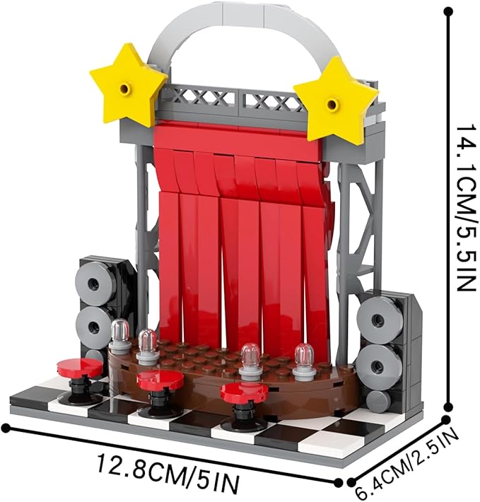 MOOXI-MOC FNAF Small Stage Building Set,Creative Cute Building Blocks Children Kits,Halloween for Kids(139pcs)