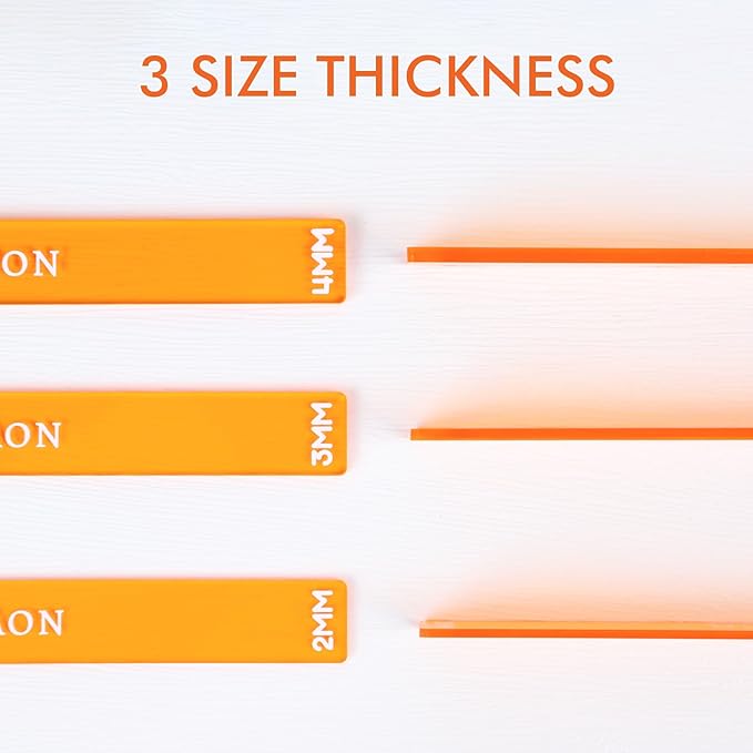 Puocaon Polymer Clay Depth Guides - 8 Pcs Thickness Depth Guide for Polymer Clay Jewelry, Polymer Clay Rolling Tools for Earrings, Roller Depth Guides, Acrylic Polymer Clay Tools for Jewellery
