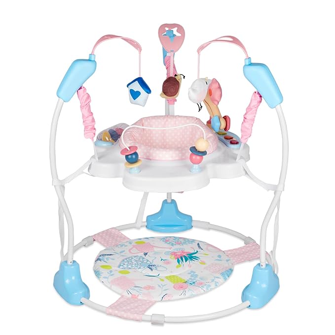 Baby Activity Center, Infant Jumpers and Bouncers with Music, Lights, Infant Toys, 360°Rotating Seat, 3 Adjustable Heights, Baby Play and Learning Center for 6+ Months
