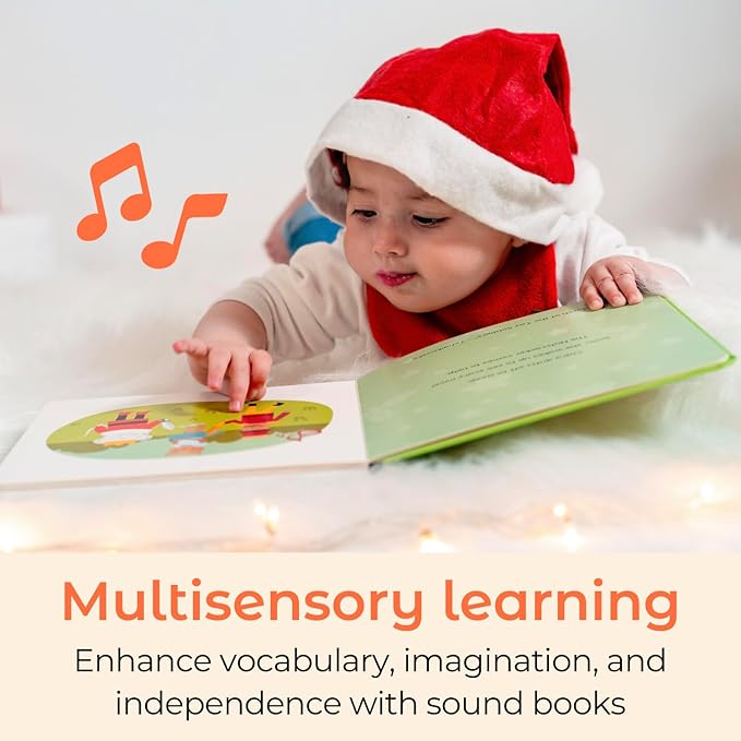 Cali's Books The Nutcracker Book for Children | Rechargeable USB Musical Book for Toddlers 1-3 | The 6 Excerpts from Tchaikovsky's Nutcracker | Ballet Gift for Kids