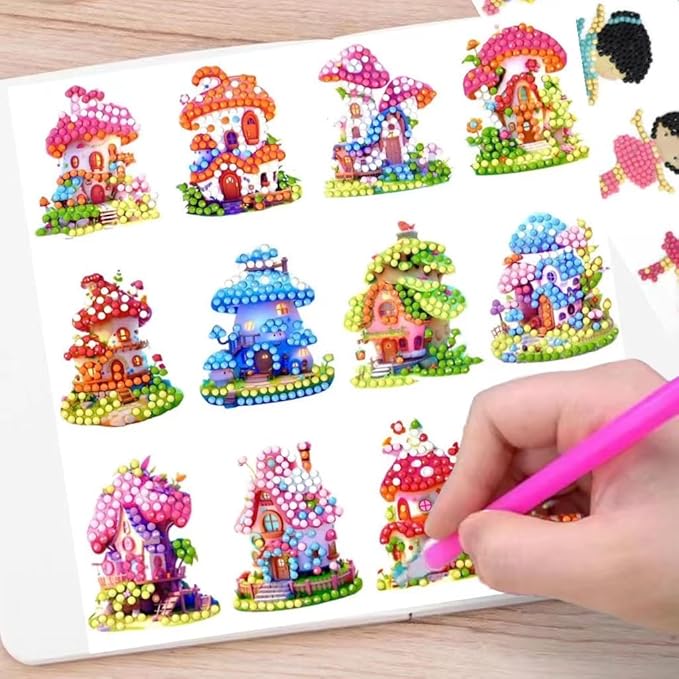 Diamond Painting Kits for Kids,Gem Diamond Arts and Crafts for Girls,Diamond Mosaic Stickers Bead Picture for Best Tween Painting Gift