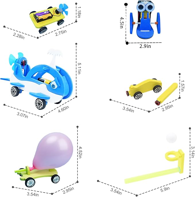 STEM Kits for Kids Ages 5-7, DIY Crafts 5 Set Science Kit, STEM Robotics Kids Toy for Boys Age 8-12, Science Kits for Kids Birthday