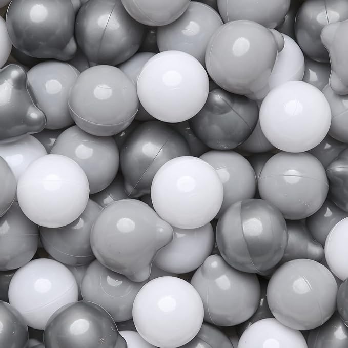 GOGOSO Bear Ball Pit Balls Shapes BPA Free Plastic Play Balls Crush Proof Kids Toddlers Baby Pastel Pelotas Toy Shaped Giant Friendship Bracelet