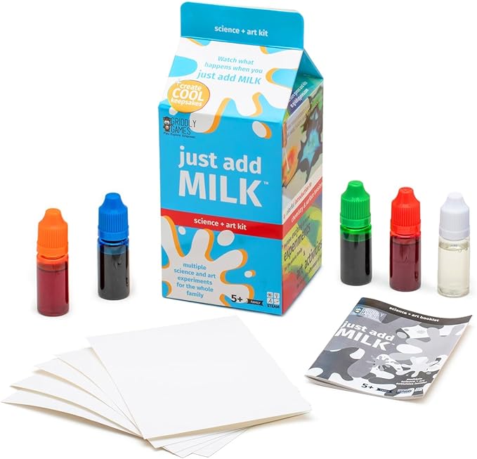 STEM Toys by Griddly Games - Art & Science Kits for Kids Age 8-12 Fun & Educational Science Toys, Engaging Kids Activity Kit, Perfect Science Kit for Hands-on Learning (Just Add Milk)