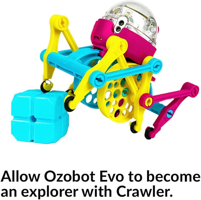 Crawler for Evo Robot - Interactive Programming Accessory, Enhances STEM Education, Develops Critical Thinking, Ideal for Kids Ages 8-13, Surprise Colors, 6 Kits, Evo Required Not Included