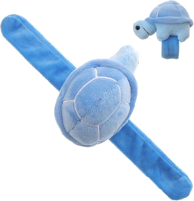Kisangel Plush Ring Animal Slap Bracelets Huggers Bracelets for Kids Plush Animal Slap Bracelets Toys for Babies Snap Wristbands Sea Turtle Stuffed Animal Pp Cotton Play Halloween Lovers