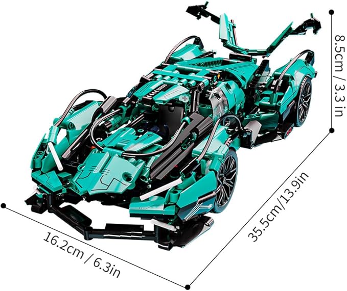 Mesiondy 1:14 MOC Sports Car Building Blocks Toys Boys or Adults Kits, Building Set Raceing Car Model,Cars for Boys Age 12-16 8-14,(1039 Pieces)