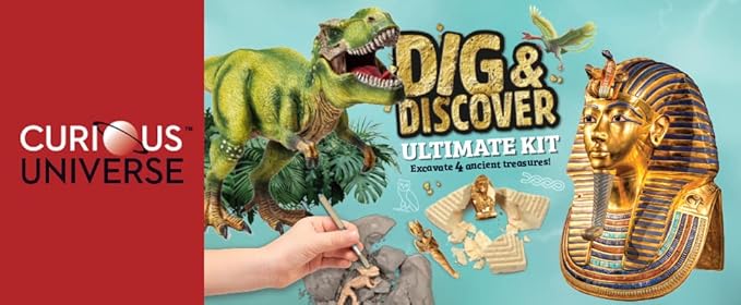 Hinkler Dig & Discover Ultimate Kit - DIY Science and Geology for Kids - Uncover Treasure and Fossils - Ancient History for Kids - STEM Skills for Kids Aged 8 to 14 - Archaeology Basics