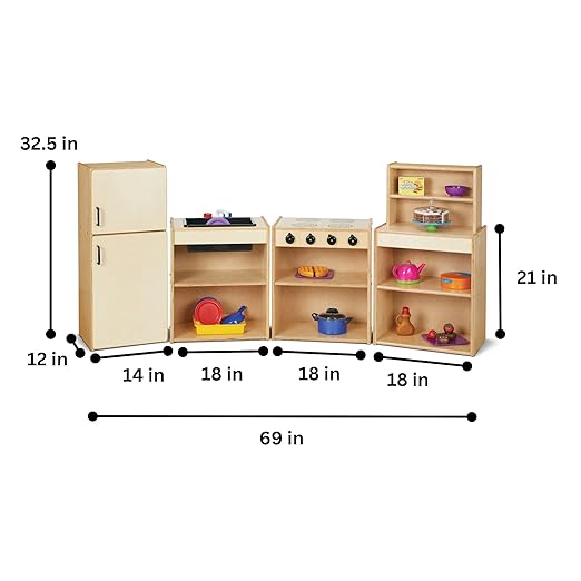 YoungTime Jonti-Craft 7080YT Play Kitchen, 4 Piece Set