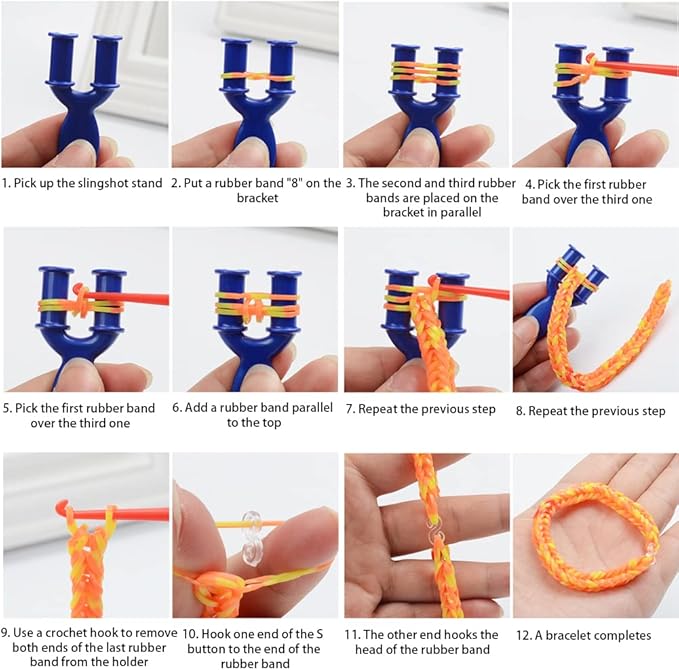 Loom Bracelet Making Set, Rubber Bands Bracelet Kit for Kids, Refill Kit for Girls & Boys, Friendship Bracelets Maker kit Jewelry Making