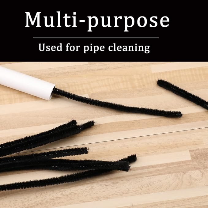 110 Pieces Black Pipe Cleaners, Christmas Craft Pipe Cleaners,Pipe Cleaners Chenille Stem,Pipe Cleaners Bulk,Art Pipe Cleaners for Creative Home Decoration Supplies Arts and Crafts Project